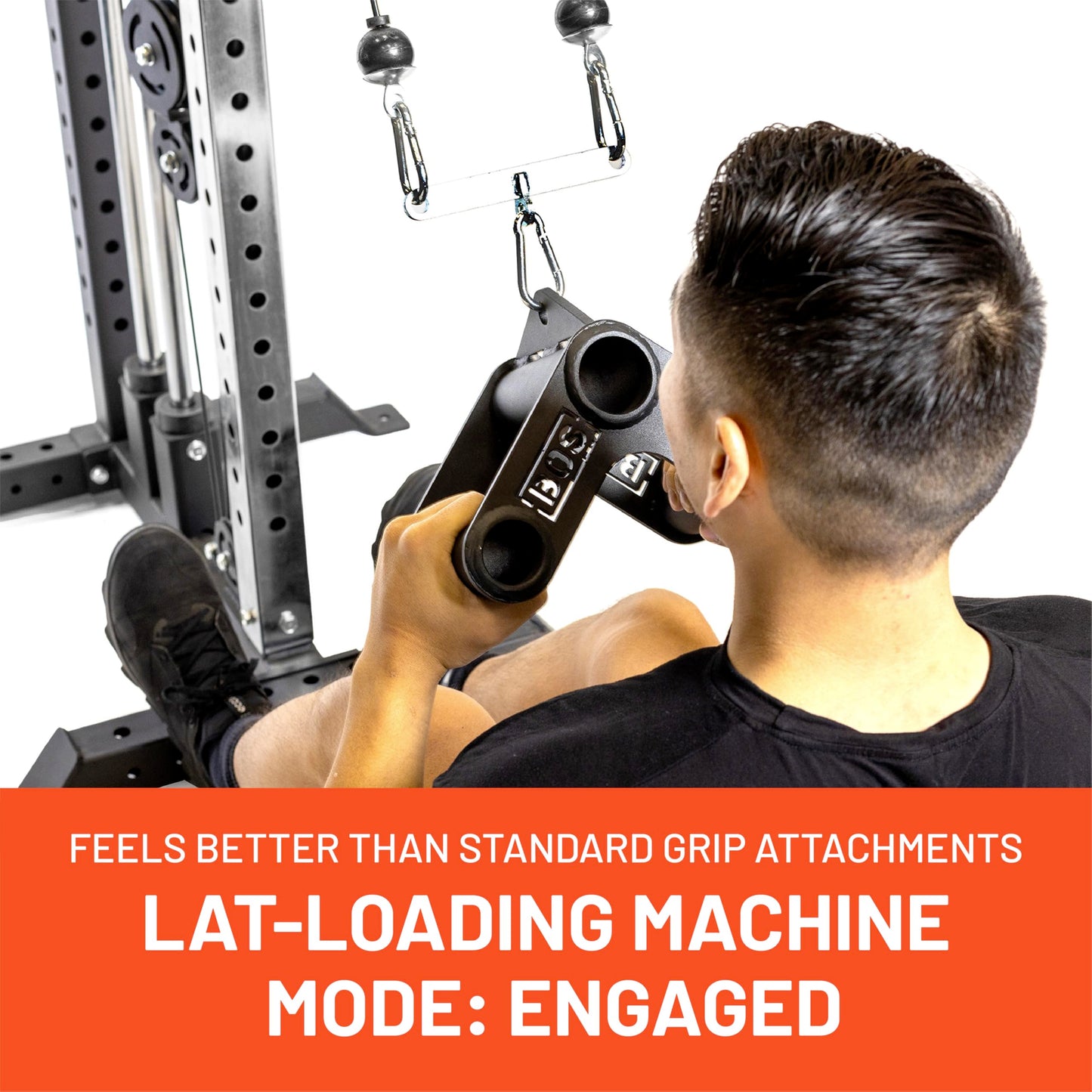 Bells of Steel T Bar Row Attachment Fat Bar Cable Machine Attachment, LAT Pull Down Attachment, LAT Pull Down Bar, Thick Diameter Home Gym Accessories