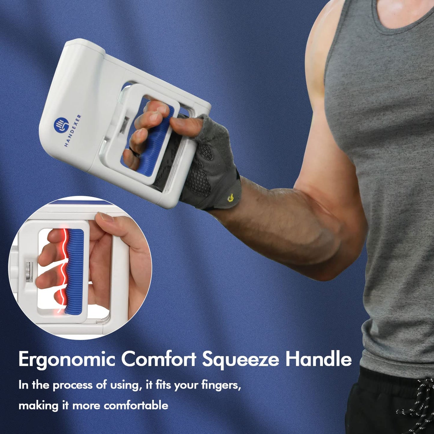 Handexer Grip Strength Tester with Protective Case 265lb/120kg, Digital Hand Dynamometer FDA Registered with Backlit LCD for Grip Strength Testing and Training