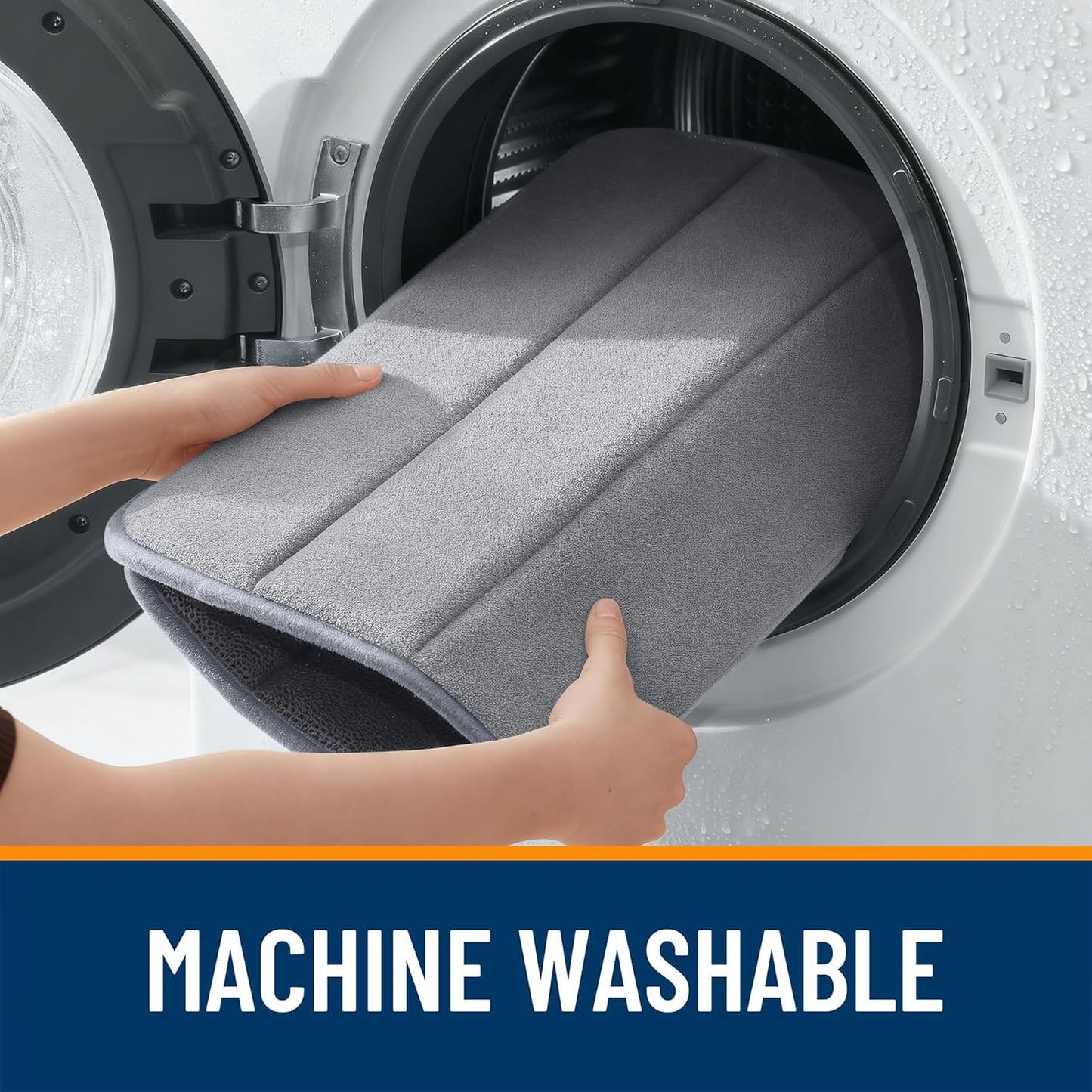 OLANLY Memory Foam Bath Mat - Super Soft & Absorbent | Quick Dry, Machine Washable, 30x20 in Grey