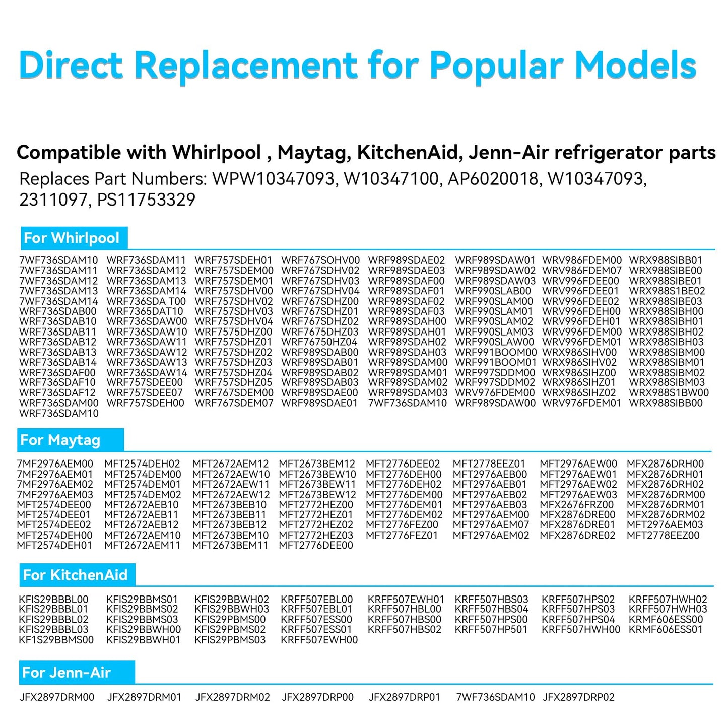 ColleRain WPW10347093 Removable Ice Bin Compatible with Whirlpool Ice Bucket Replacement, W10347093 Ice Maker Assembly for Whirlpool Refrigerator Ice Bin