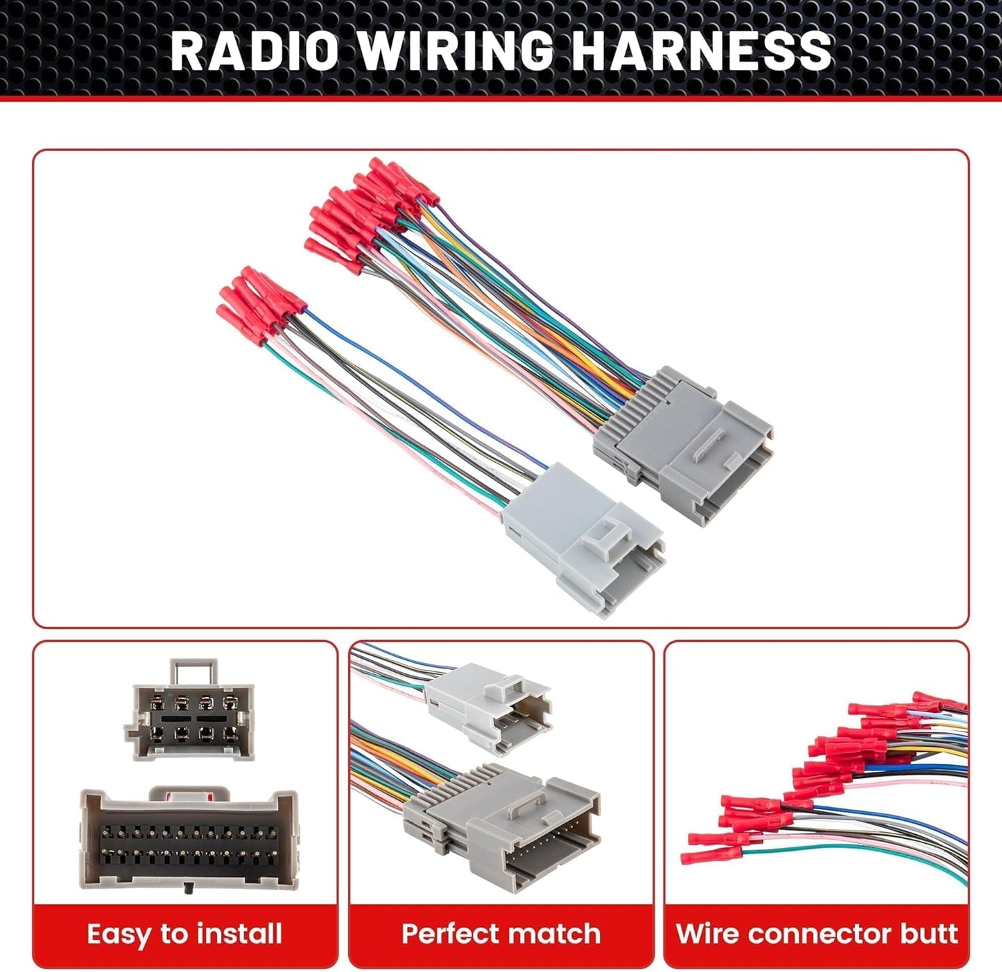 1998-2002 2002 996 RED WOLF Factory Amplifier Bypass Wiring Harness for GMC Yukon Chevy Suburban, for Porsche w/Wire