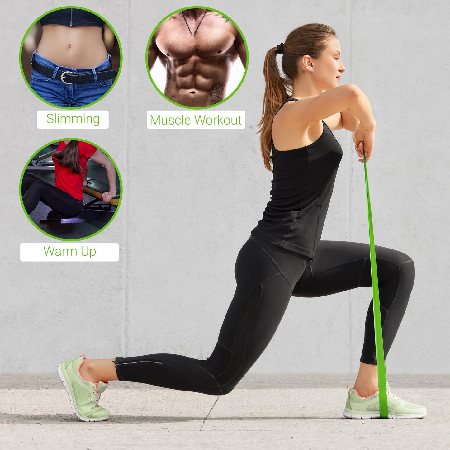 TechStone Resistance Bands Set – 5 Levels Loop Exercise Bands for Men & Women, Elastic Workout Bands for Home Gym, Training, Yoga & Fitness, Carry Bag Included (Multicoloured)