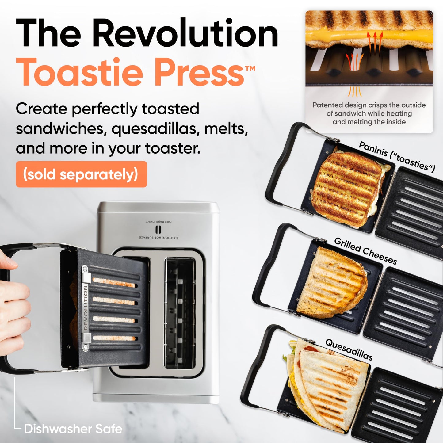Revolution R180 Connect Plus Smart Toaster with Touchscreen – Choose from 40+ Bread Types, 7 Browning Levels, & Toastie Press Mode – Digital Picture Frame, Weather Widget, and Clock