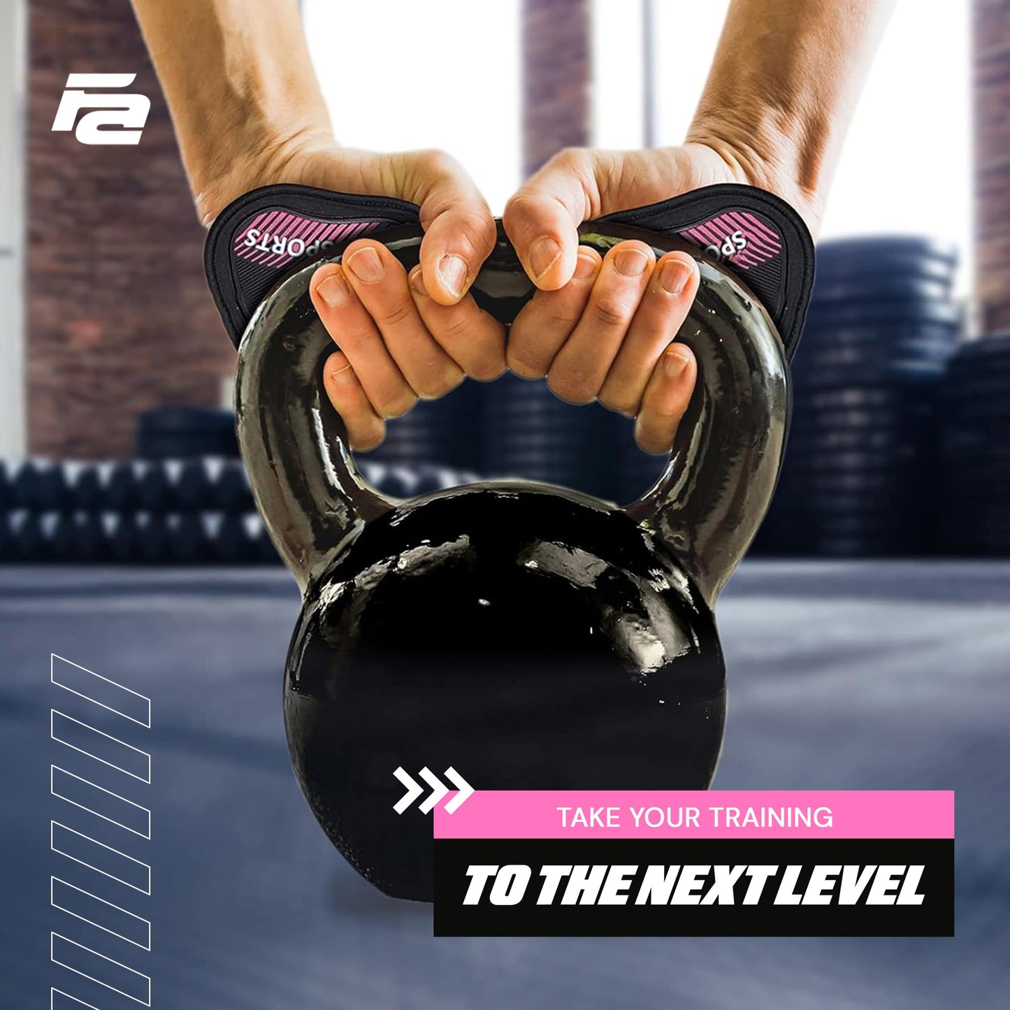 Fit Active Sports Weight Lifting Gloves for Men & Women - Durable Gym Workout Gloves with Grip Pads, Rubber Padding to Prevent Calluses | Pink, Small/Medium