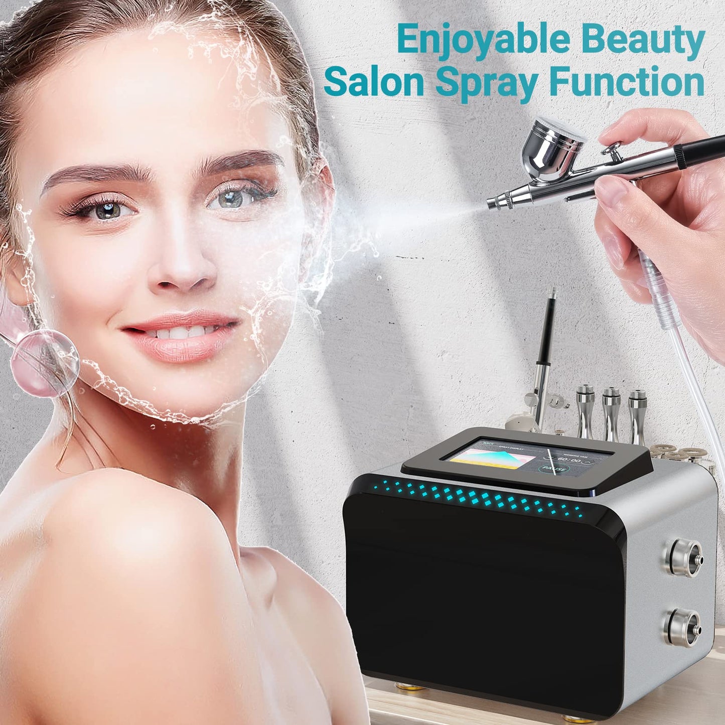 MYSWEETY Vacuum Therapy Machine, 3 in 1 Mutilfunction Cupping Therapy Sets, Professional Facial Skin Care Machine with Spray Gun Beauty Deviece for Salon/Home Use (0-80 cmHg | 1800ML)