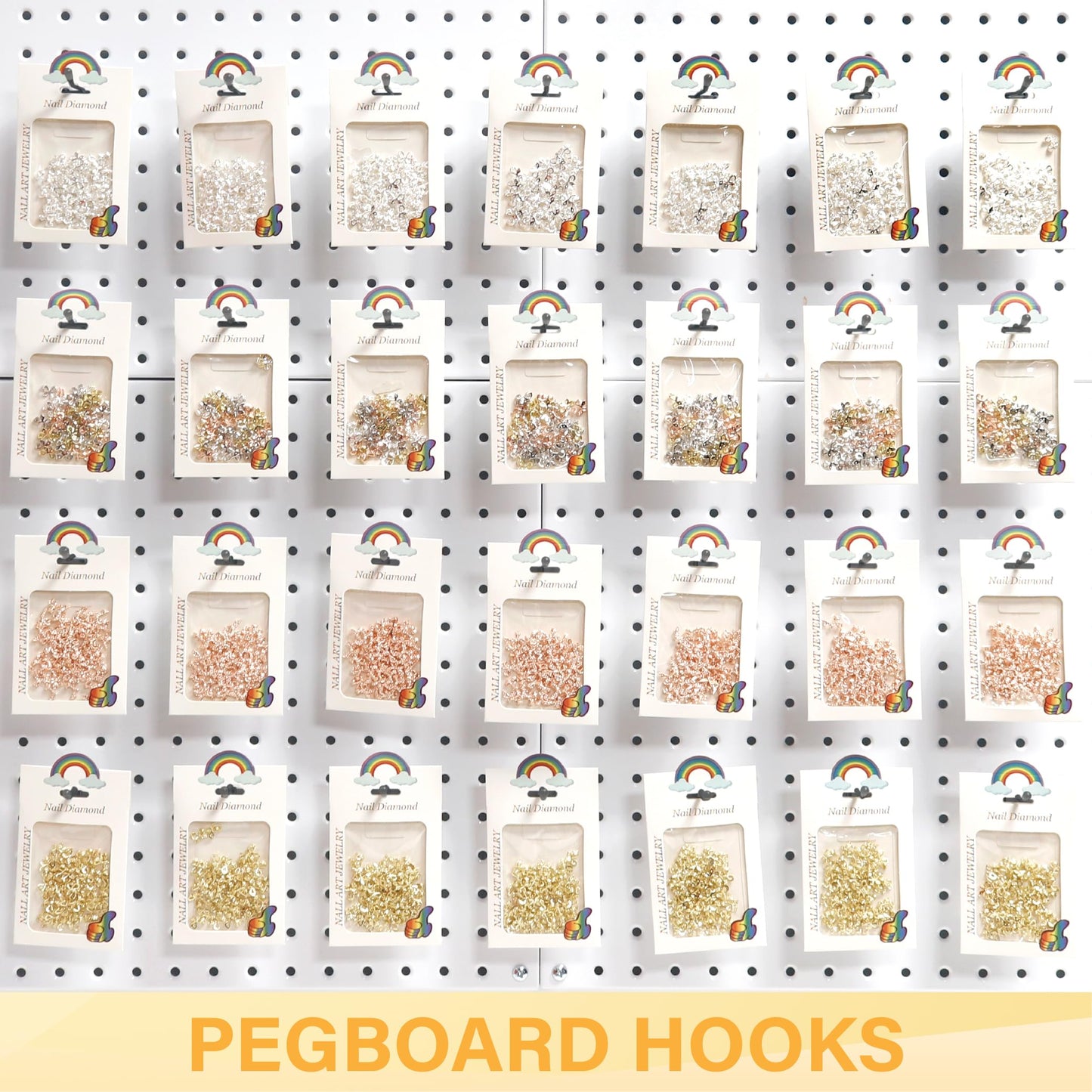BFPeaky Black Pegboard Hooks 2 Inch, 50PC, Peg Board Hooks, fit 1/8" or 1/4" Pegboard, Peg Board Hooks for Hanging Tool