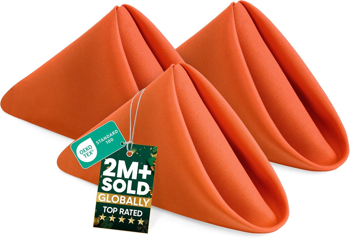 Utopia Home Cloth Napkins - Orange 12-Pack | 17x17 Inches, Perfect for Halloween, Thanksgiving & Events