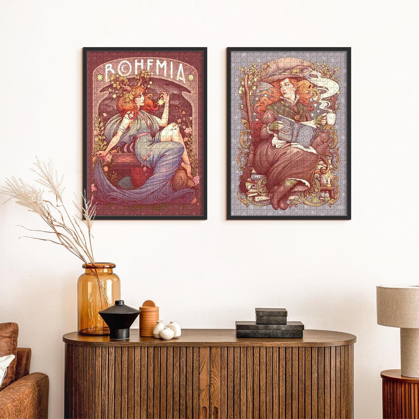 Upsimples Puzzle Frame - Display 18x24in with Mat or 50x70cm Without | Black, 1 Pack for 1000 Pieces