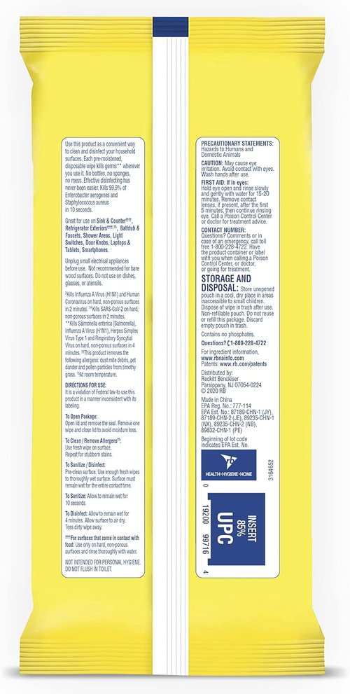 Lysol Disinfecting Wipes - Brighter Horizon Country Scent | Pack of 4 (320 Total Wipes)