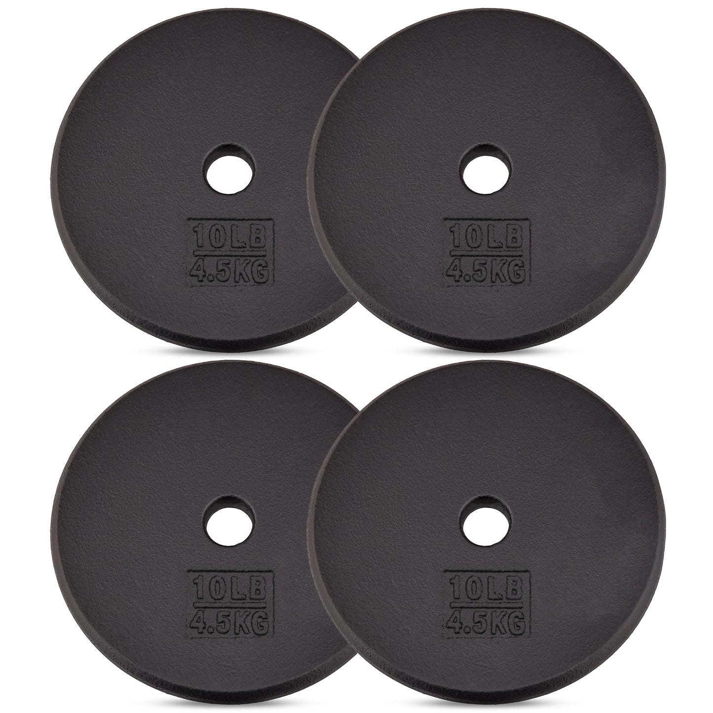 Yes4All 1-inch Cast Iron Weight Plates for Dumbbells – Standard Weight Plates (Combo 10lb x 4pcs)