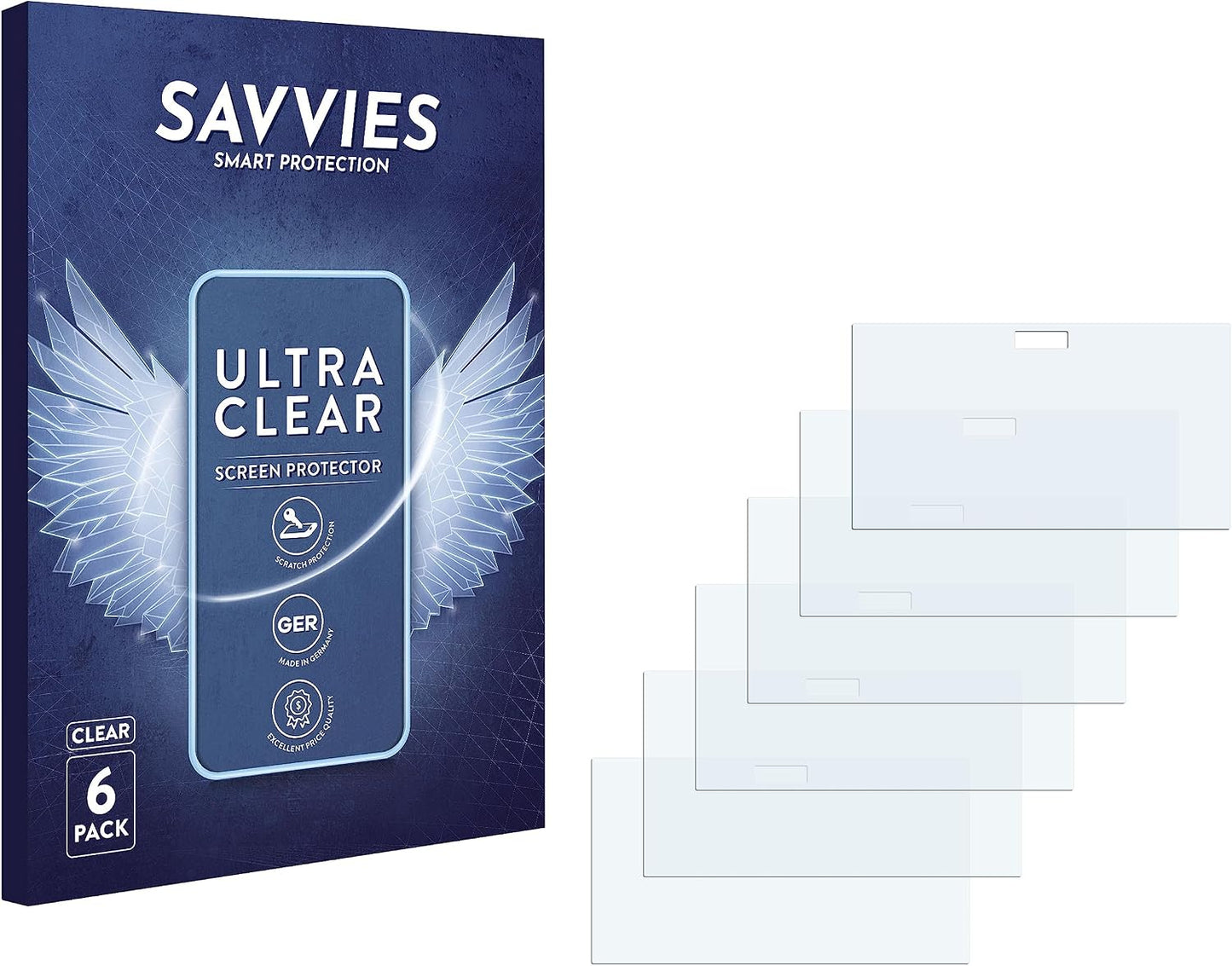 savvies 2023 6-Pack Screen Protector compatible with Suzuki Swift Sport Infotainment System Protection Film Clear