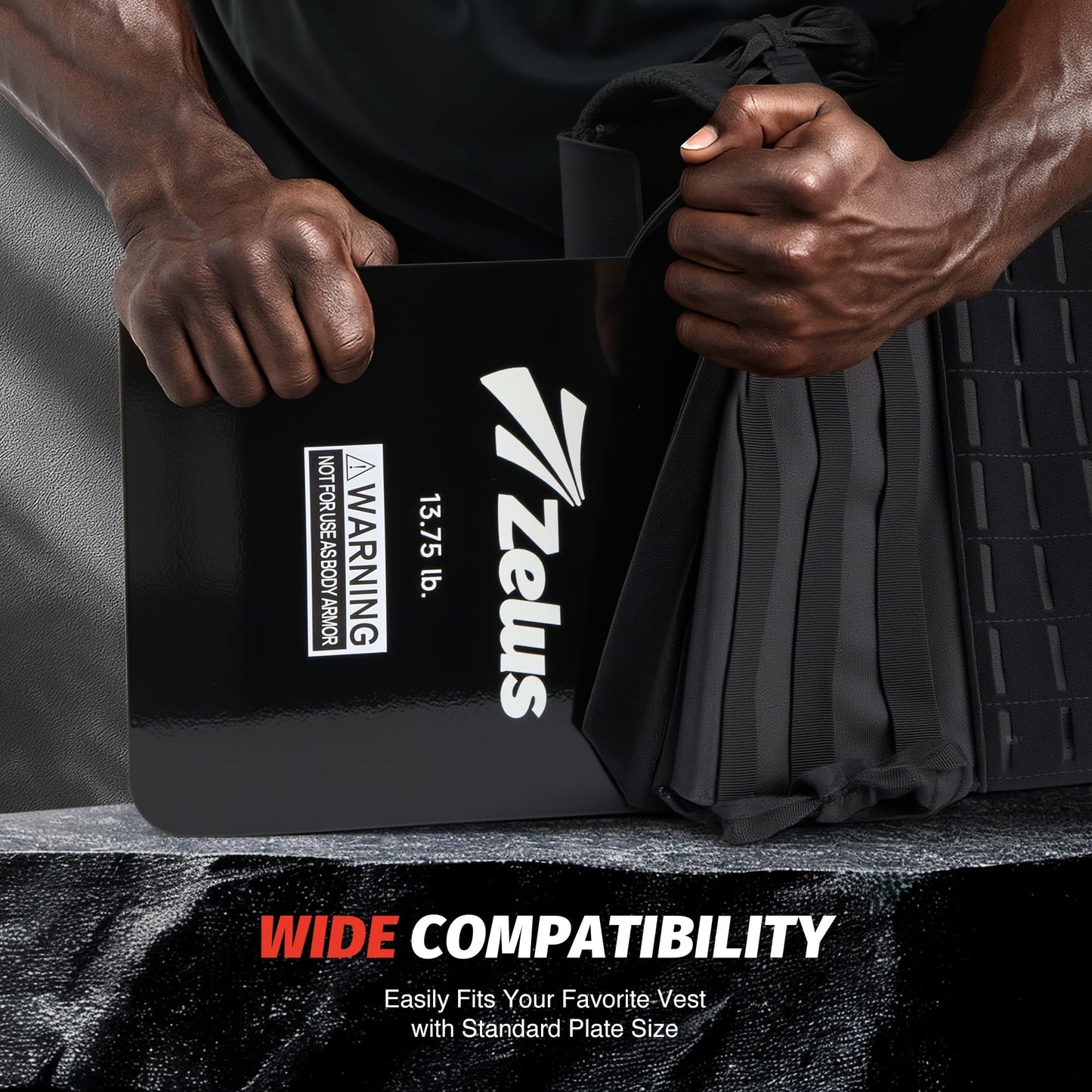 ZELUS Curved Weighted Vest Plates for Workout, 13.75LB Pairs Steel Weight Plates for Tactical Weight Vest, Ergonomic Training Plates for Running, CrossFit & Strength Training