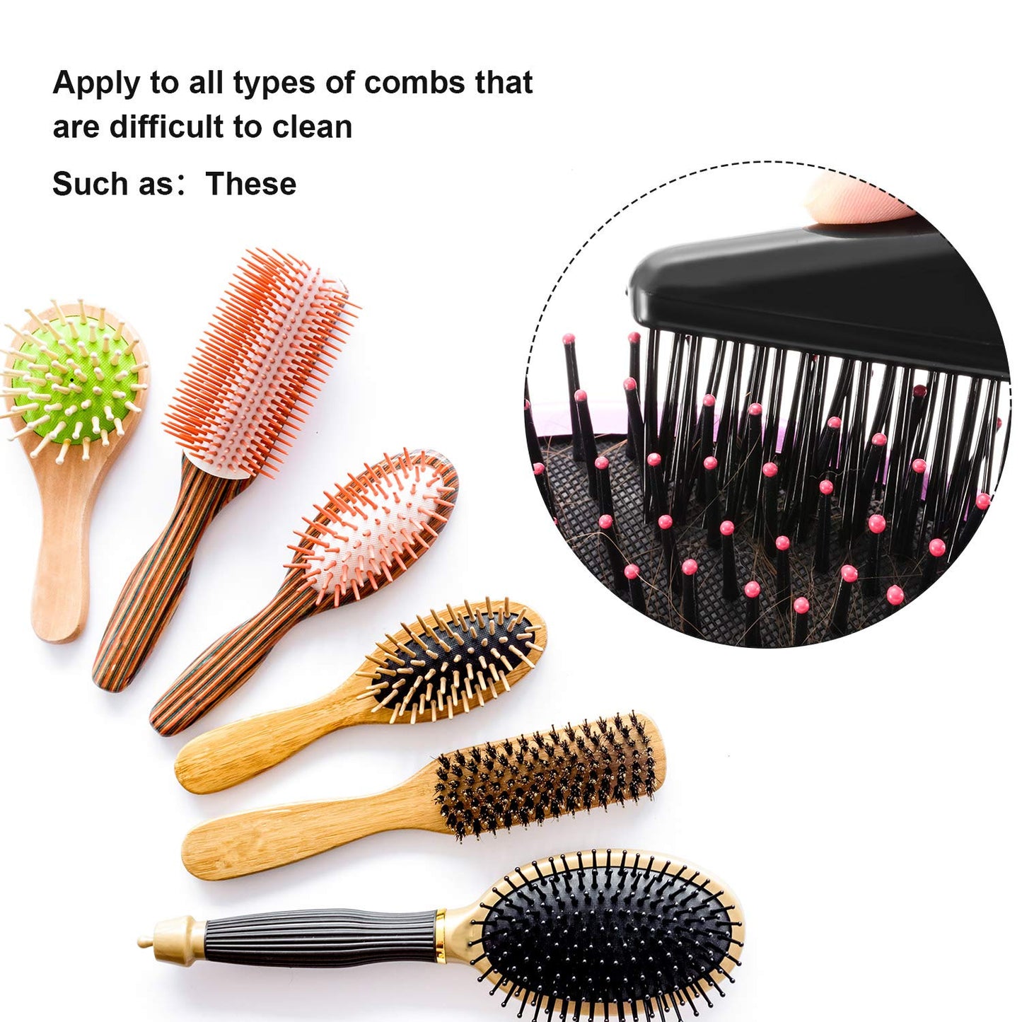 Yaomiao Hair Brush Cleaner Tool - 2-in-1 Dual Edge Brush & Comb Cleaning Kit for Home & Salon Use