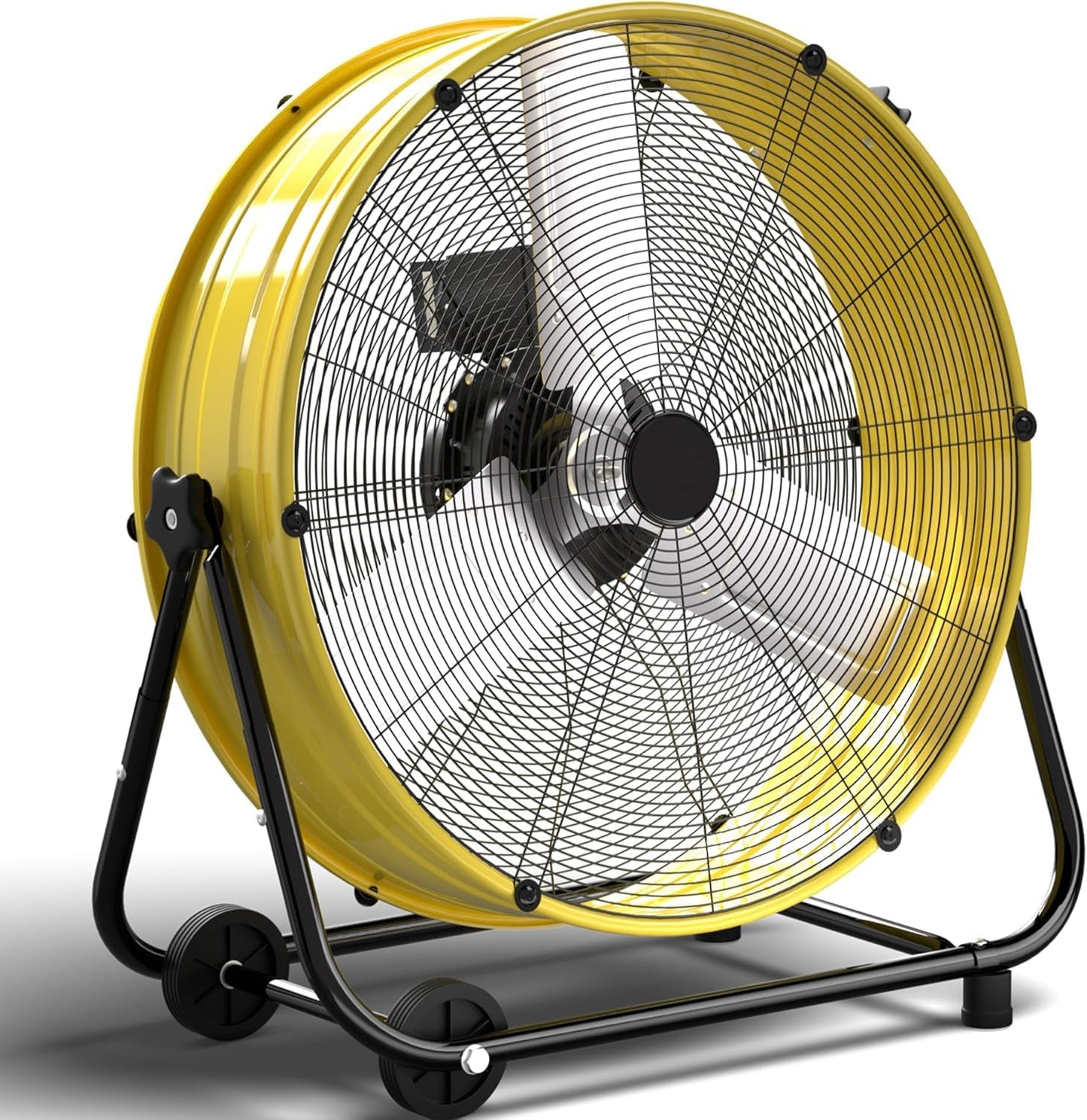 KEGIAN 30" Industrial Floor Fan, 14000 CFM High Velocity Drum Shop Fan, Heavy Duty, 3-Speed, 360° Fully Adjustable Tilt, Portable Wheels & Handle for Commercial, Warehouse, Garage, Workshop, Gym-ETL
