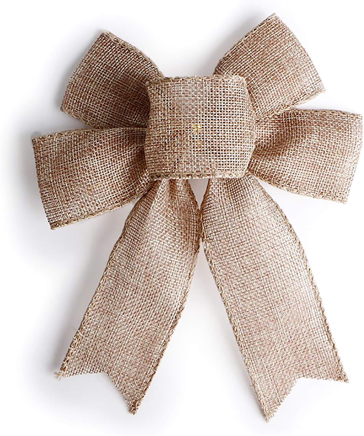 Skiennix Rustic Jute Bows - Burlap Wreaths for Christmas Tree Topper | 6 Inch Wedding & Holiday Decor