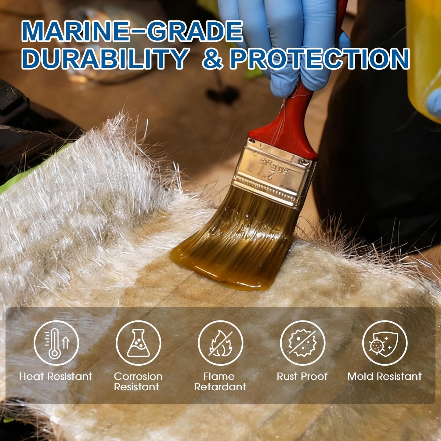 ZXQDRE 1708 Biaxial Fiberglass Cloth Mat Roll, 50" x 540" Heavy Duty Fiber Glass Cloth for Boat, Automotive and Roofing | DIY Epoxy & Polyester Compatible Fiberglass Repair Sheet