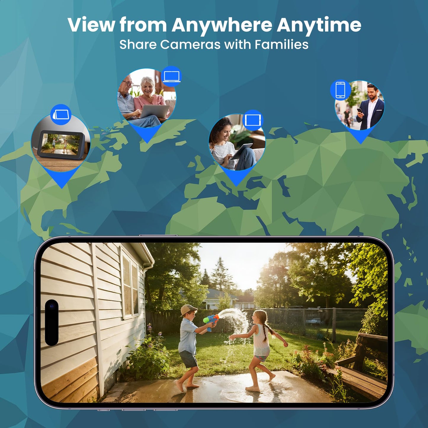 xmartO Solar Wireless Security Camera System, 10CH 4K Expandable WiFi 6 NVR 10 * 4MP 2K Outdoor Cameras, Weatherproof Solar, IR&Color NV, Long-Range WiFi Mesh, Free 2-Years Video, No Monthly Fees