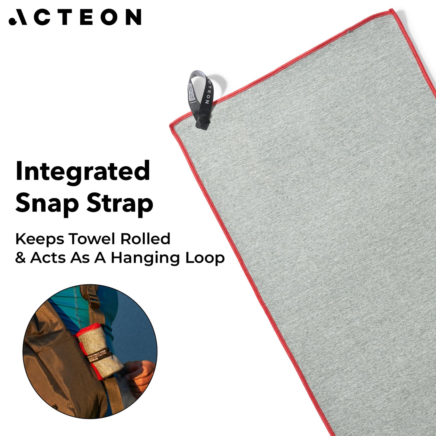 Acteon Microfiber Gym Towels 5 Pack, Quick Dry Silver ION Odor-Free Sweat Towel, Super Absorbent Fast Drying for Men & Women, Workout, Yoga, Running, Hiking, Travel – 16x30.5 Inch