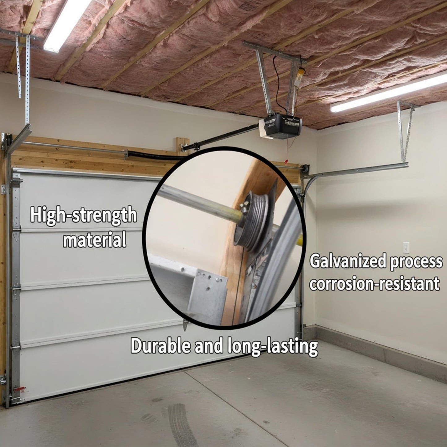 Mindoub Heavy-Duty 1-Inch OD 11-Gauge Hot Rolled Steel Shaft Galvanized Steel Garage Door Torsion Tube/Shaft, 9-Ft 10-Inch Length, Rust-Resistant for Residential & Commercial Doors Systems