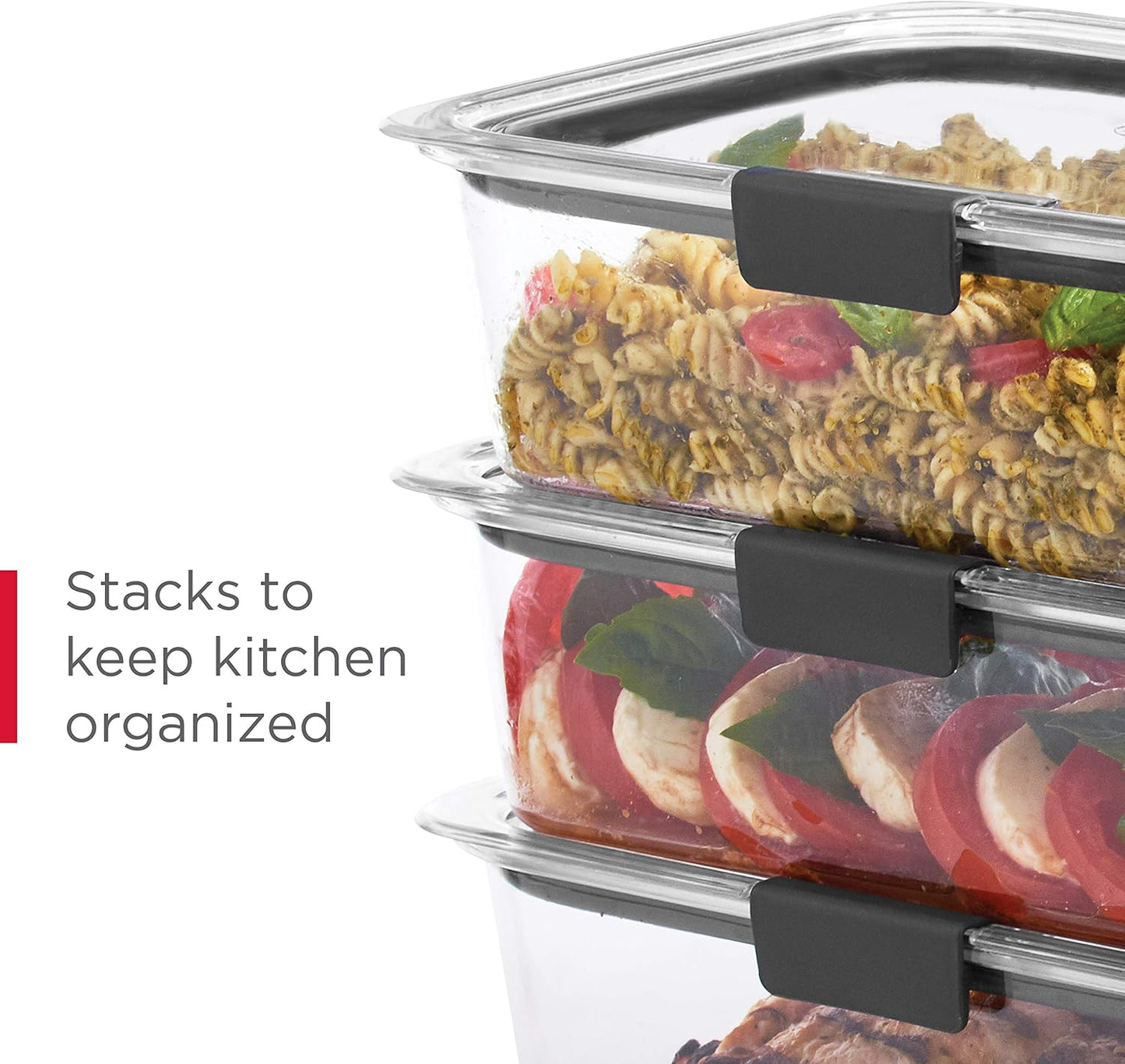 Rubbermaid Brilliance Food Storage Containers - 14-Piece BPA-Free, Leak-Proof, Clear Design