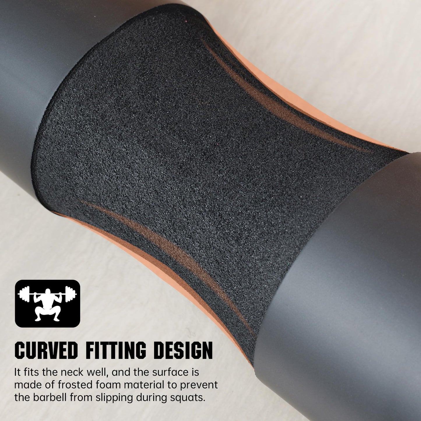 leikefitness Squat Pad - Foam Barbell Pad for Squats Cushion, Lunges & Bar Padding for Hip Thrusts - Standard Weight Bar Pad - Provides Cushion to Neck and Shoulders While Training