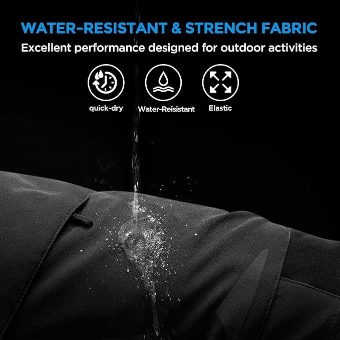 XKTTAC Men's Outdoor Quick Dry Lightweight Stretchy Shorts for Hiking, Tactical, Camping, Travel with 6 Pockets