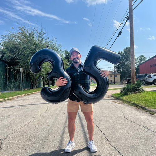 Black Number 50 Balloon - 40 Inch 50th Birthday Decoration for Men & Women Party Supplies