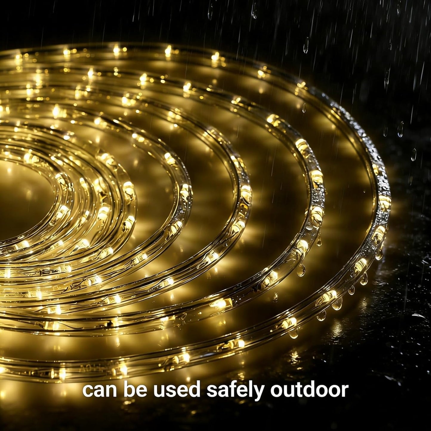 Skiennix 100Ft LED Rope Lights - Warm White, Waterproof Indoor/Outdoor | Cuttable, 1080 LEDs for Garden & Holiday Decor