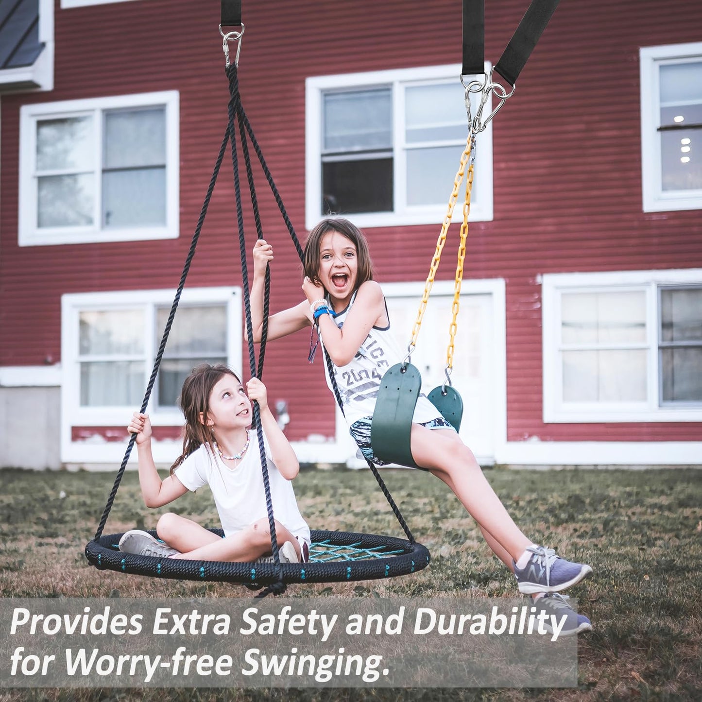 Veriluck Tree Swing Straps Hanging Kit - 3FT/8FT/15FT/20FT/30FT, Strong & Durable - Holds Up to 5000lbs - Adjustable Tree Swing Straps Fit for All Swings, Hammocks, Safer & Easy Installation (8 FT)