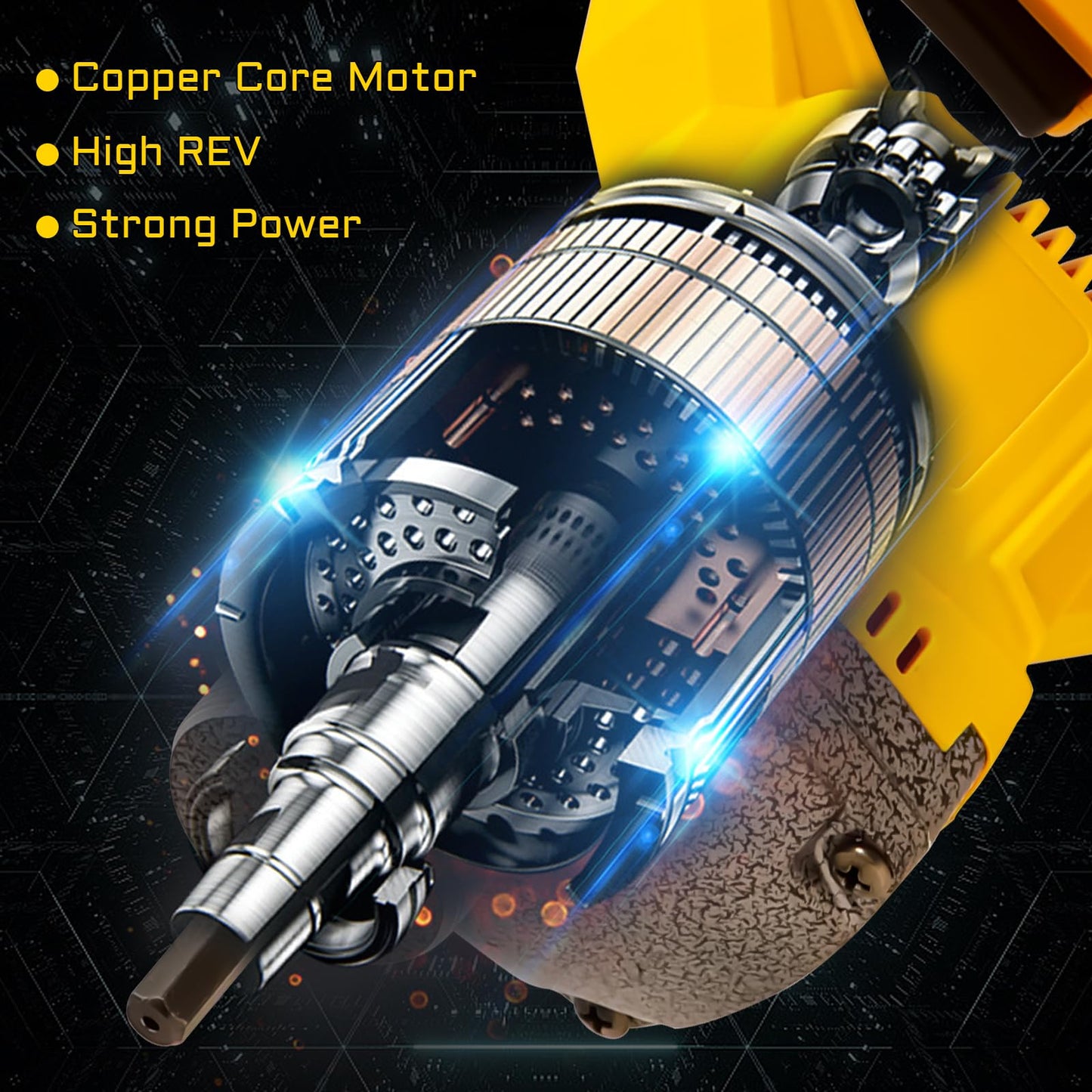 LCBBKYSQ Handheld Concrete Vibrating Tool, Compatible with Dewalt 20V Battery (No Battery), 800W Cordless Electric Concrete Vibrator with 3.6ft Shaft Rod, Portable Vibrator for Remove Air Bubble