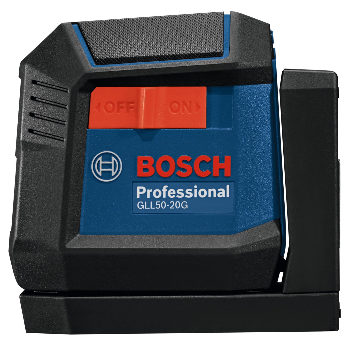 BOSCH GLL50-20G 50 Ft Green-Beam Self-Leveling Cross-Line Laser, Includes Integrated Magnetic Mount, 2 AA Batteries, & Soft Pouch