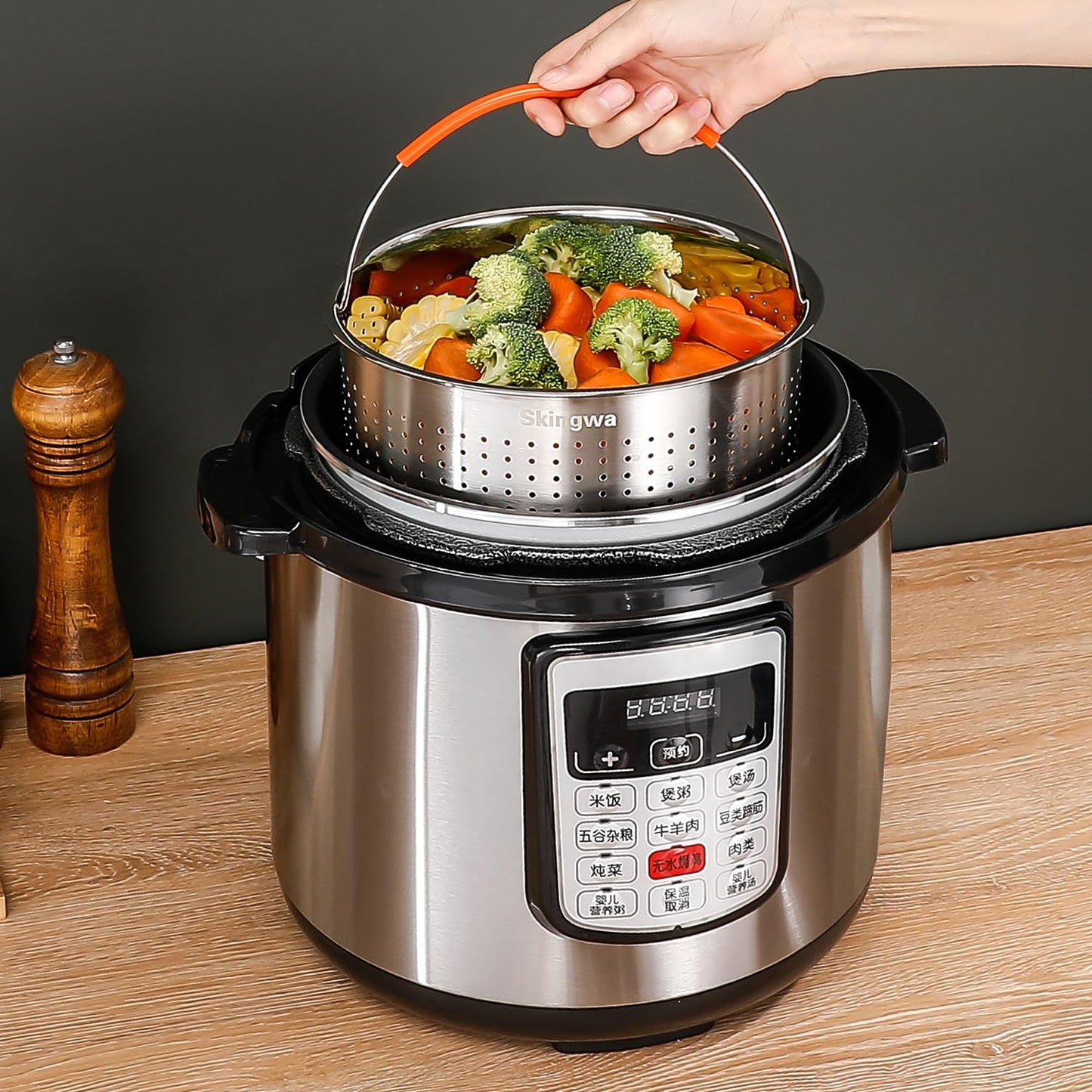 Steamer Basket for Instant Pot, Stainless Steel Vegetable Steamer Basket Insert for Pots (3qt)