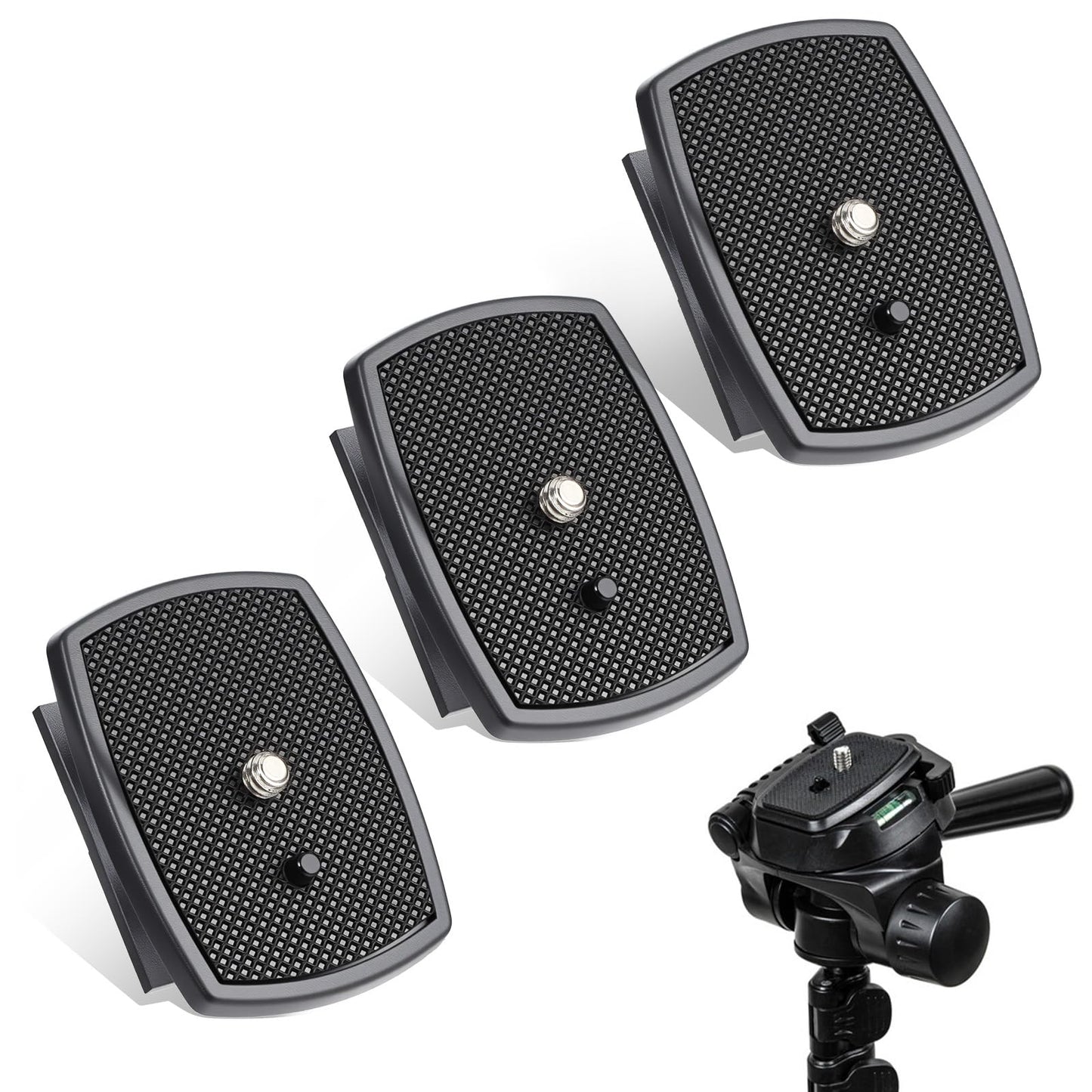 3 PCS Universal 43x43mm Quick Release Plate Set for Tripods, Camera Mounting Adapter Parts Replacement with Screws Camera Tripods Mount Adapter Ball Head Quick Release Plate Replacement for Cameras