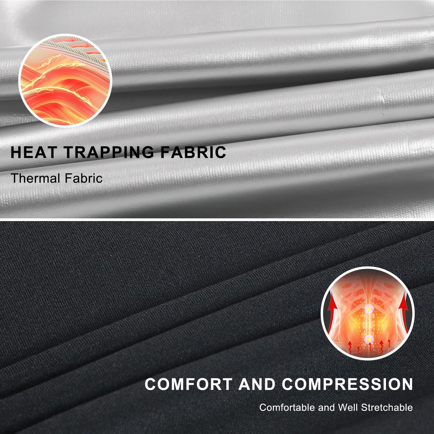 Meiosuns Sauna Sweat Vest for Men Weight Loss Sweat Waist Trainer Vest Compression Sleeveless Sauna Suit Men's Heat Trapping Tank Top Workout Enhancing Shirt Gym Shaper with Zipper (Silver, S/M)