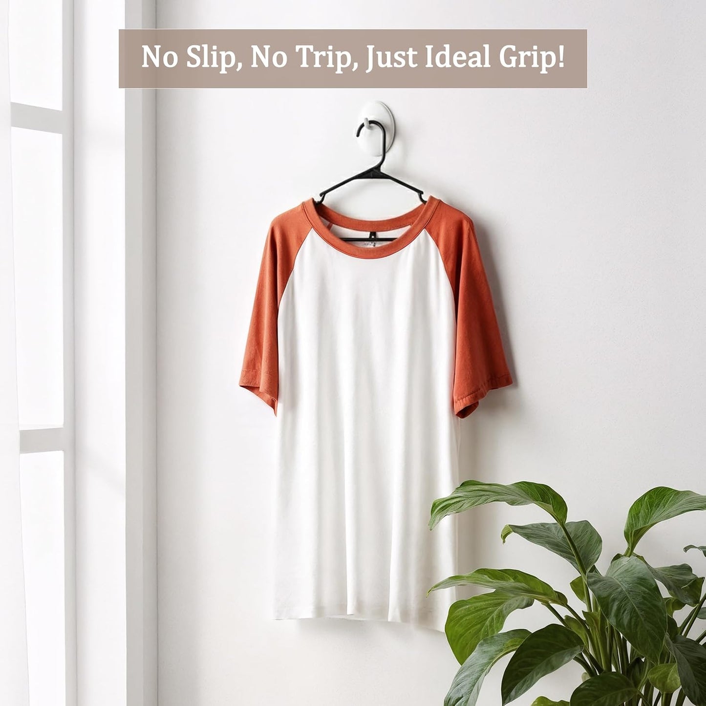 Utopia Home Plastic Hangers 20 Pack - Durable Space-Saving Clothes Hangers - Black Closet Organizers