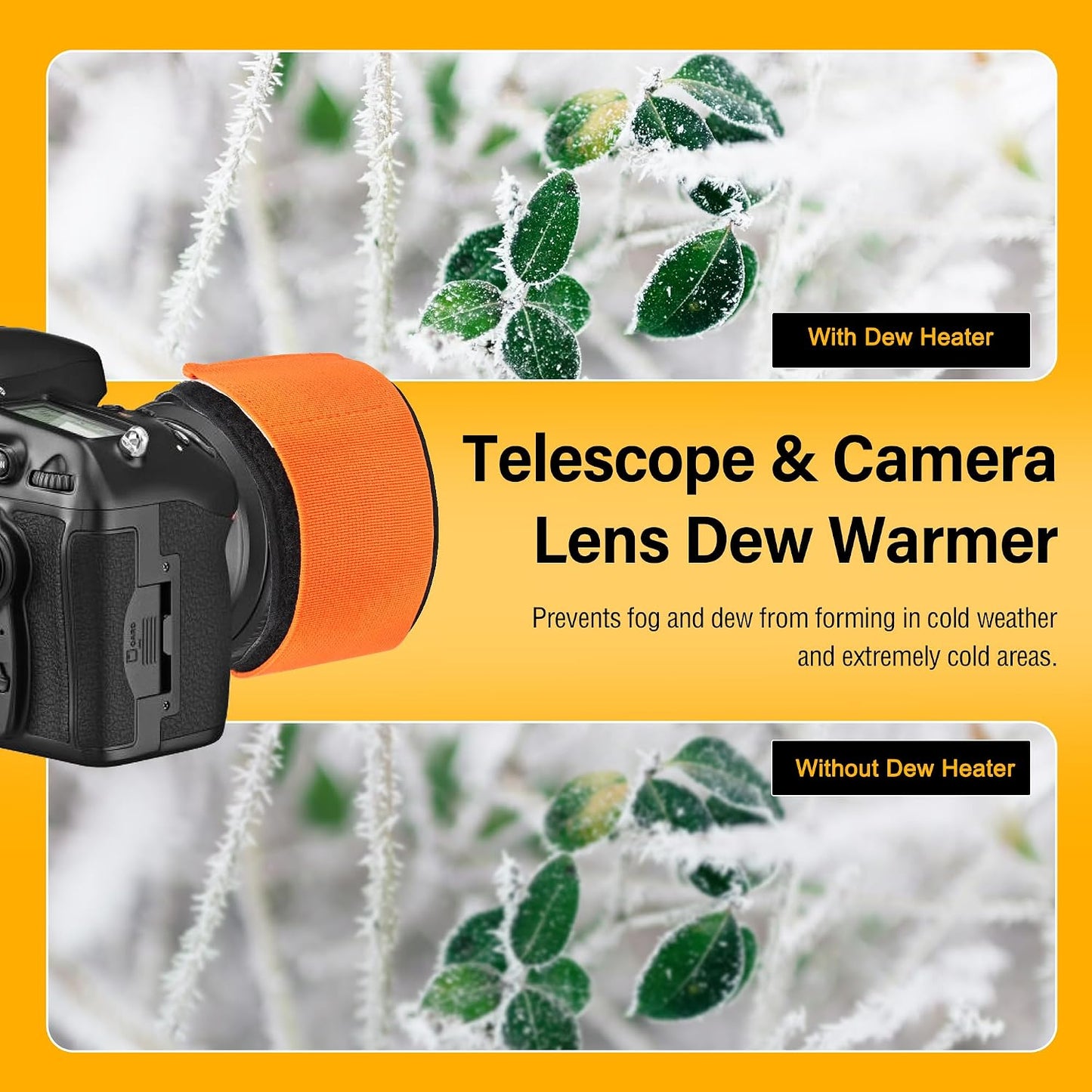 250mm 3.15 Inch (80mm) Astromania Dew Heater for Telescope DSLR Camera Lens, DC Lens Heater Warmer Stepless Temperature