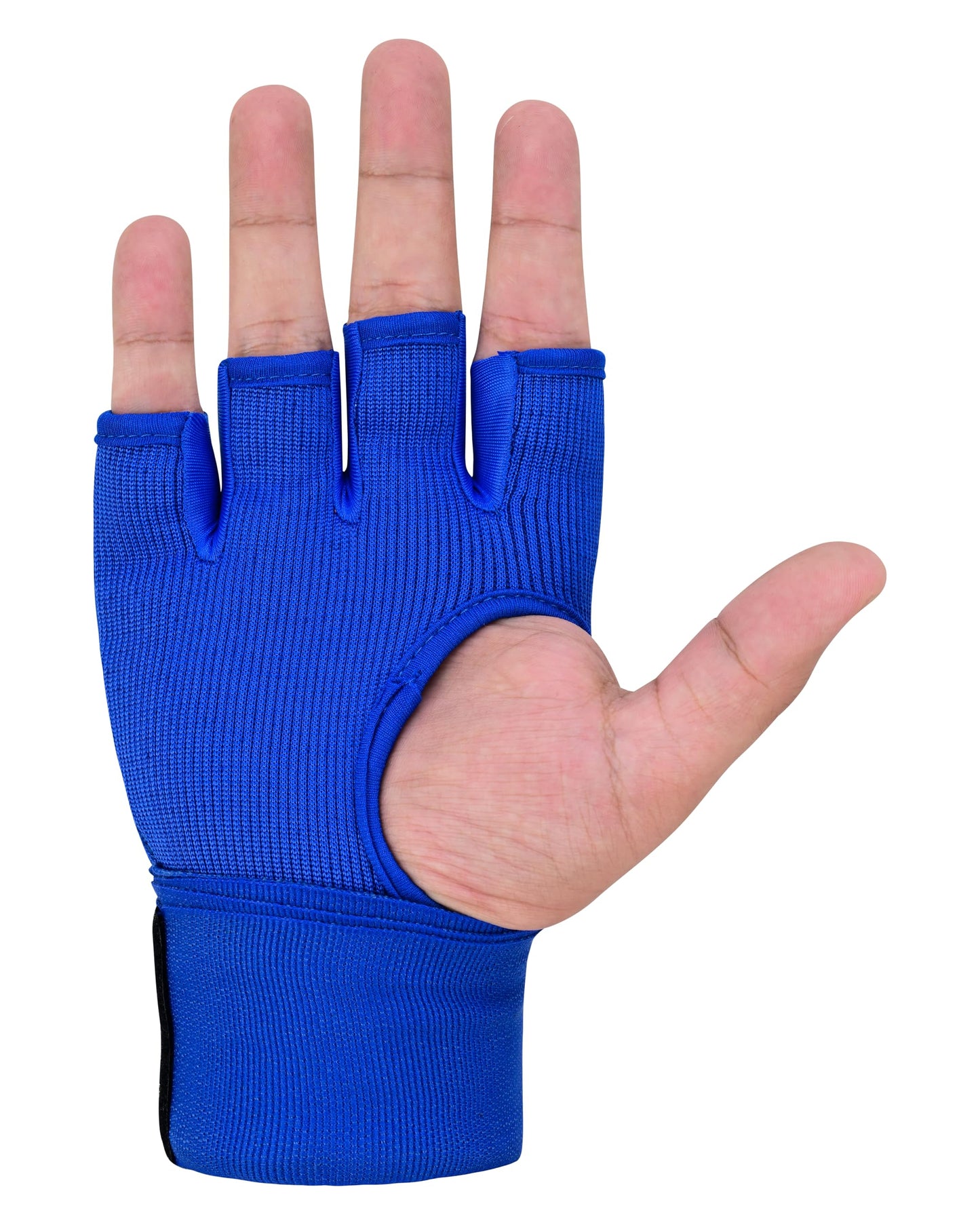 FADI Sports Unisex Gel Boxing Hand Wraps Inner Gloves – Quick Wraps with Wrist Support for MMA, Muay Thai, Kickboxing & Martial Arts Training (Blue, Large)