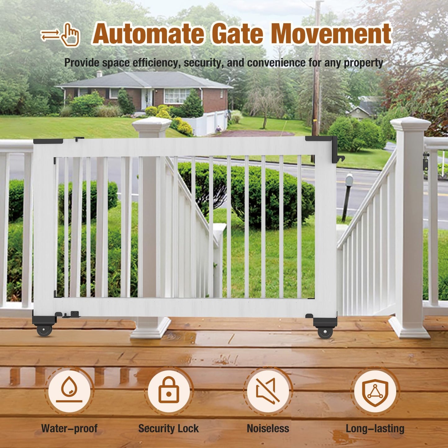 SDSNTE Sliding Gate Kit–Heavy Duty Sliding Gate Hardware for Smooth, Secure Gate Operation & Easy Installation, Black