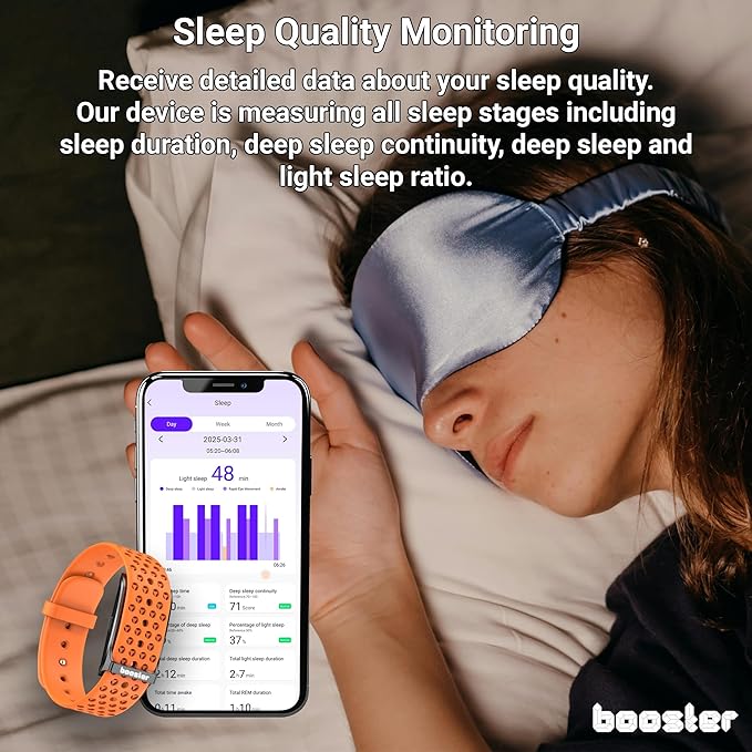 Booster Smart Bracelet, Wearable Activity & Fitness Tracker Band, 24H Sleep Tracker, All-Day Continuous Heart Rate Blood Pressure Stress HRV Monitor, 120+ Sport Modes Smart Wristband, Textile Pink