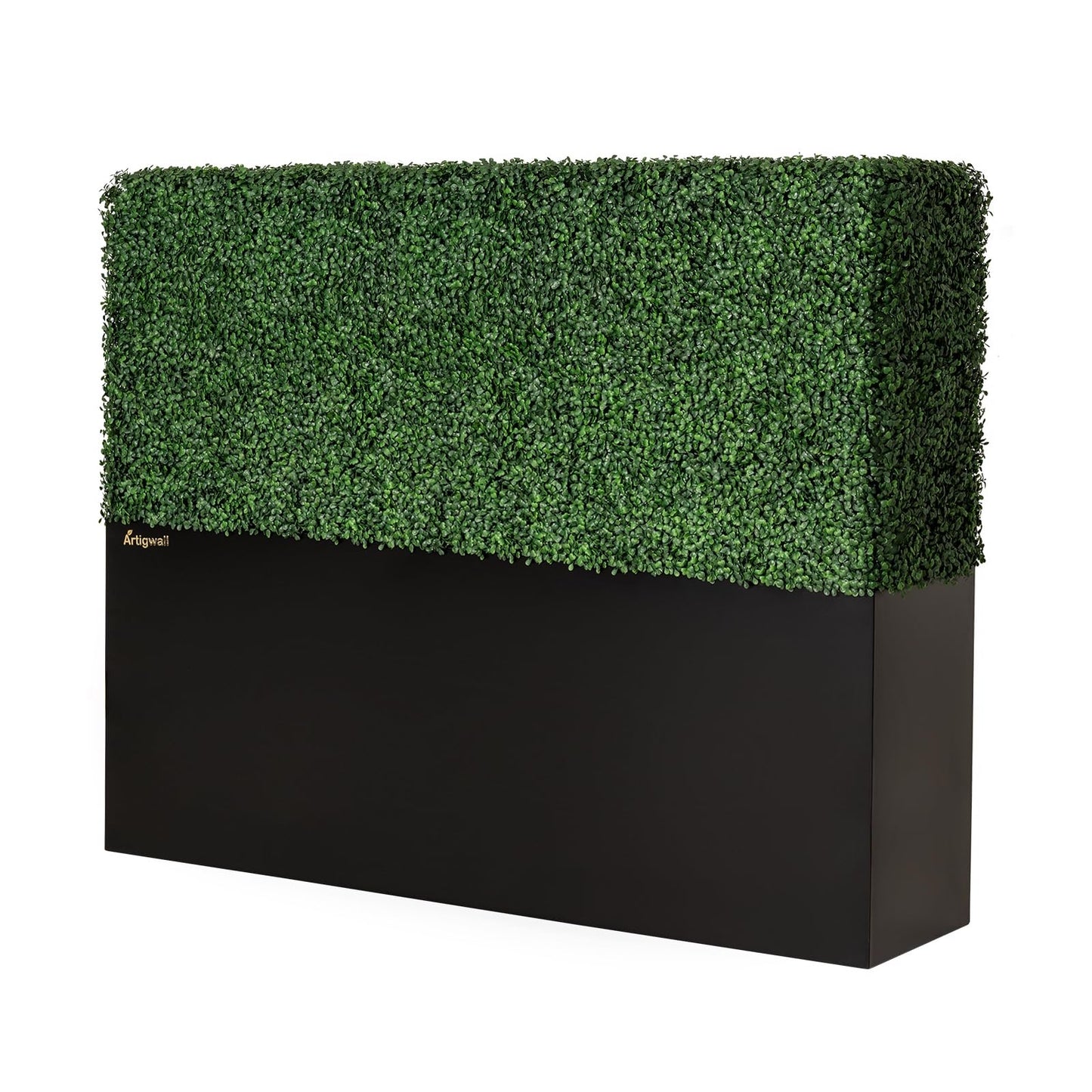 Artigwall Artificial Hedge Wall, Boxwood Grass Panels with Planter, Fake Greenery Divider Fence for Outdoor Patio,60Lx48Hx14D