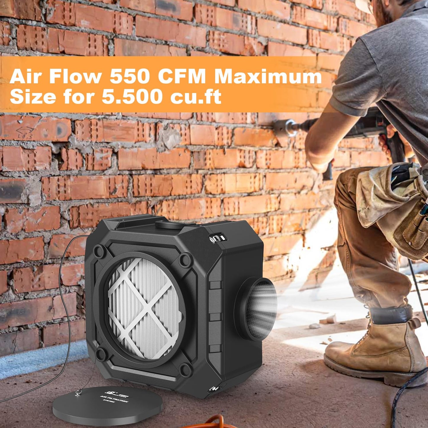 Air Scrubber HEPA Stackable Negative Air Machine for Industrial and Commercial