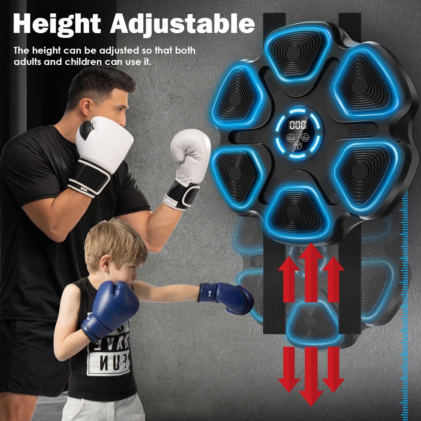 Mukaddar Music Boxing Machine, Large Size Music Punching Machine for Adults Kids, Interactive Boxing Target Wall Mounted with Gloves, Gift for Men and Kid