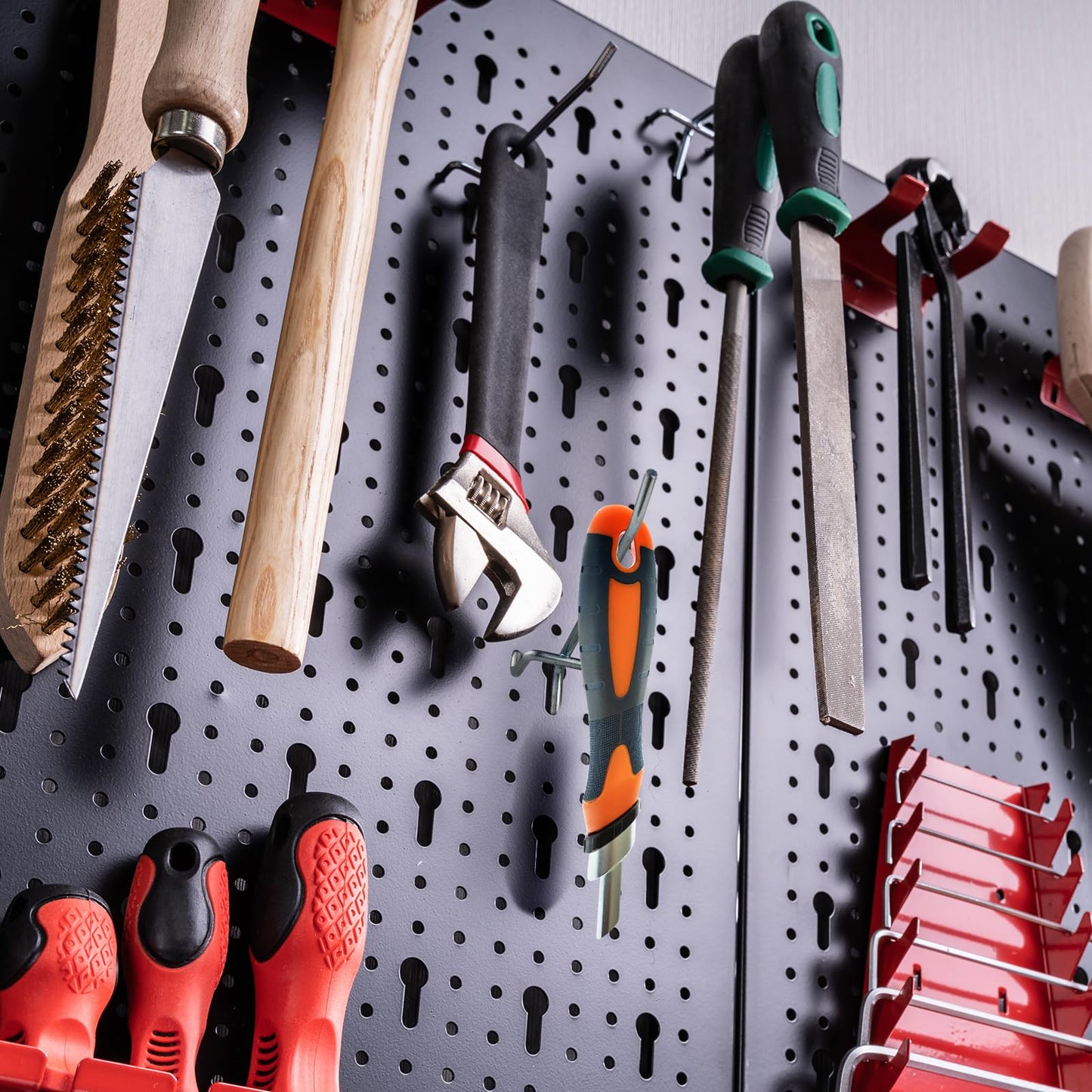 Irrigaton 50 Pack 6 Inch Pegboard Hooks, L Shape Metal Hooks Kit for 1/4" and 1/8" Pegboard, Utility Hooks Suit for Organizing Storage Tools, Garage, Kitchen, Office, Tools