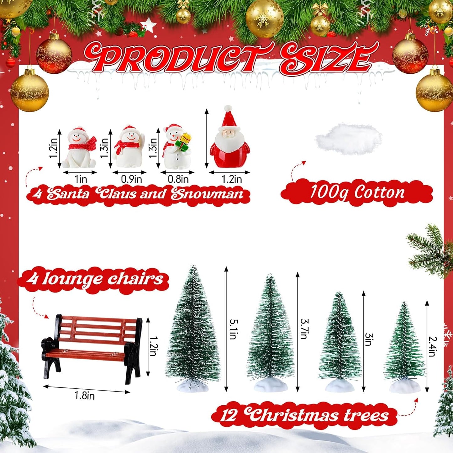 Soaoo Ceramic Christmas Village Set - 29 Pcs with LED Houses, Trees, Snowmen & Fake Snow | White Porcelain Decor