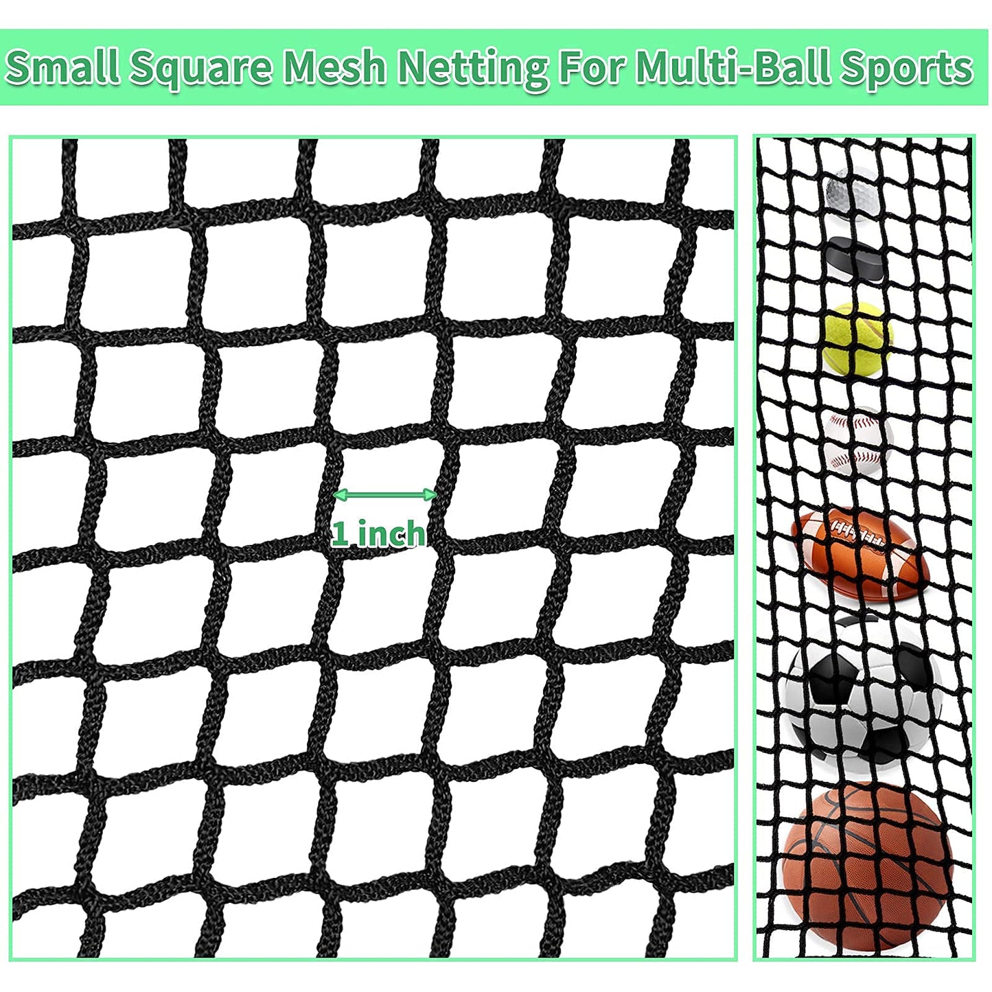 IUZEAI 10x10ft Golf Netting High Impact Golf Practice Net(NET ONLY), Golf Sports Netting Barrier Nets, Heavy Duty Nylon Netting Material Golf Hitting Nets(NET ONLY)