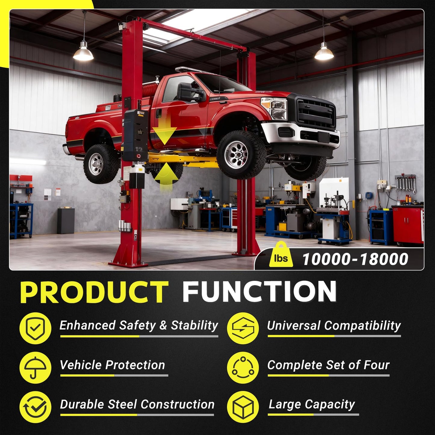Aumtoni Auto Lift Adapter, Car Lift Truck Adapter Compatible with KATOOL Two Post Lift Vehicle Adapter