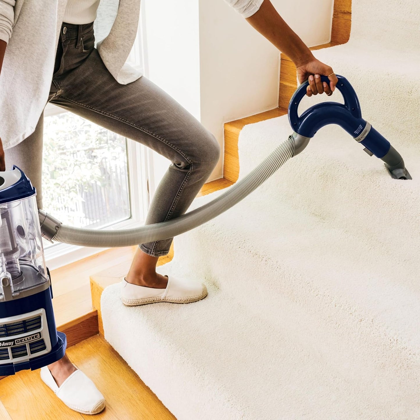 Shark NV360 Navigator Lift-Away Vacuum - Powerful Suction for Multi-Surface Cleaning | Blue, Renewed