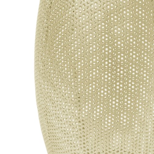 Christopher Knight Home Fairmo Indoor Accent Table, Lace Cut Hollow Side Tables, Round Drum Coffee End Table, Metal Decorative Stool Tables for Living Room Bedroom Home Decor, Gold