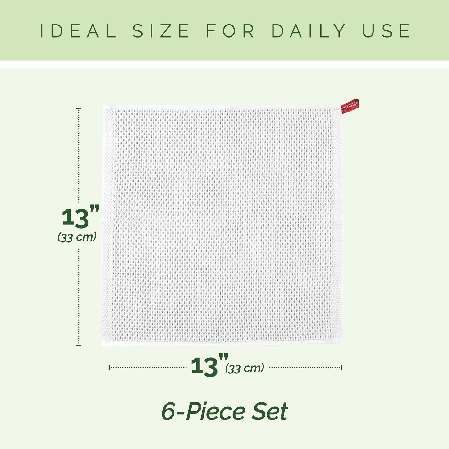 Elegant Comfort 100% Turkish Cotton 24-Pack Waffle Premium Kitchen Towels - Quick Drying and Super Absorbent Kitchen Dishcloth Towels, Ultra Soft Multi-Purpose Cleaning Towels, 13 x 13, White