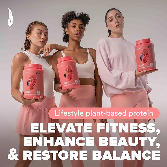 Fitmingo Vegan Protein Powder with Inositol, Collagen Boosters, Hyaluronic Acid and Vitamins | Low Carb, Dairy Free, Low Calorie | 23g Plant Based Blueberry Protein Powder with Myo-Inositol